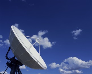 Satellitenuplink bei SES ASTRA in Luxemburg.