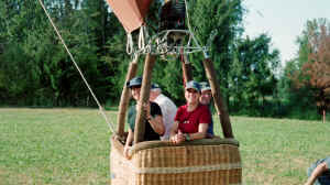 Start mit dem Hei�luftballon.