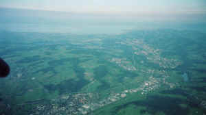 Ein sch�nes Panorama zeigt uns die Region zwischen Gossau, St. Gallen und dem nahen Bodensee.