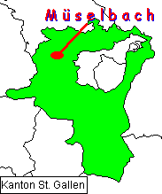 Karte vom Kanton St. Gallen - Grafik: M�selbach online